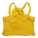 Mariuccia Top Bretelline tinta unita con Applicazione Giallo per Bambina T382 GIALLO MARIUCCIA 