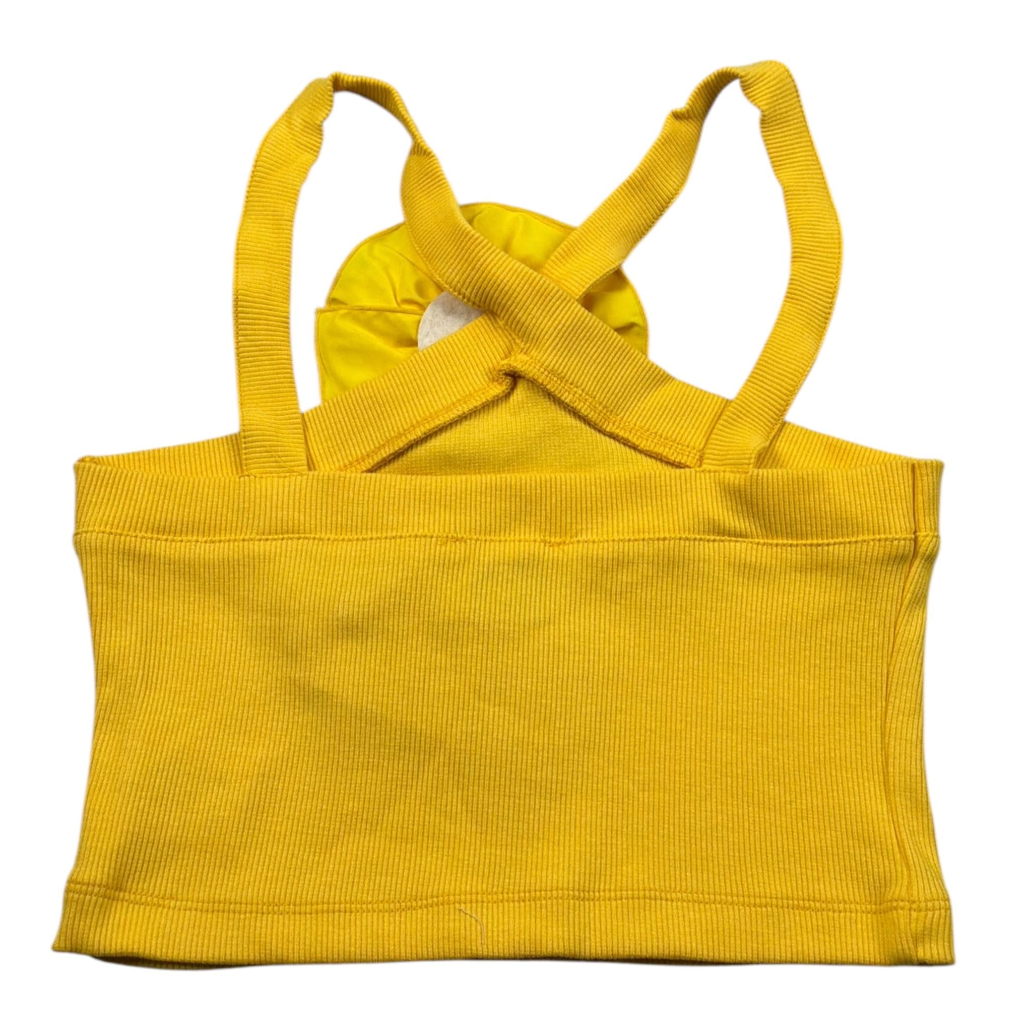 Mariuccia Top Bretelline tinta unita con Applicazione Giallo per Bambina T382 GIALLO MARIUCCIA 