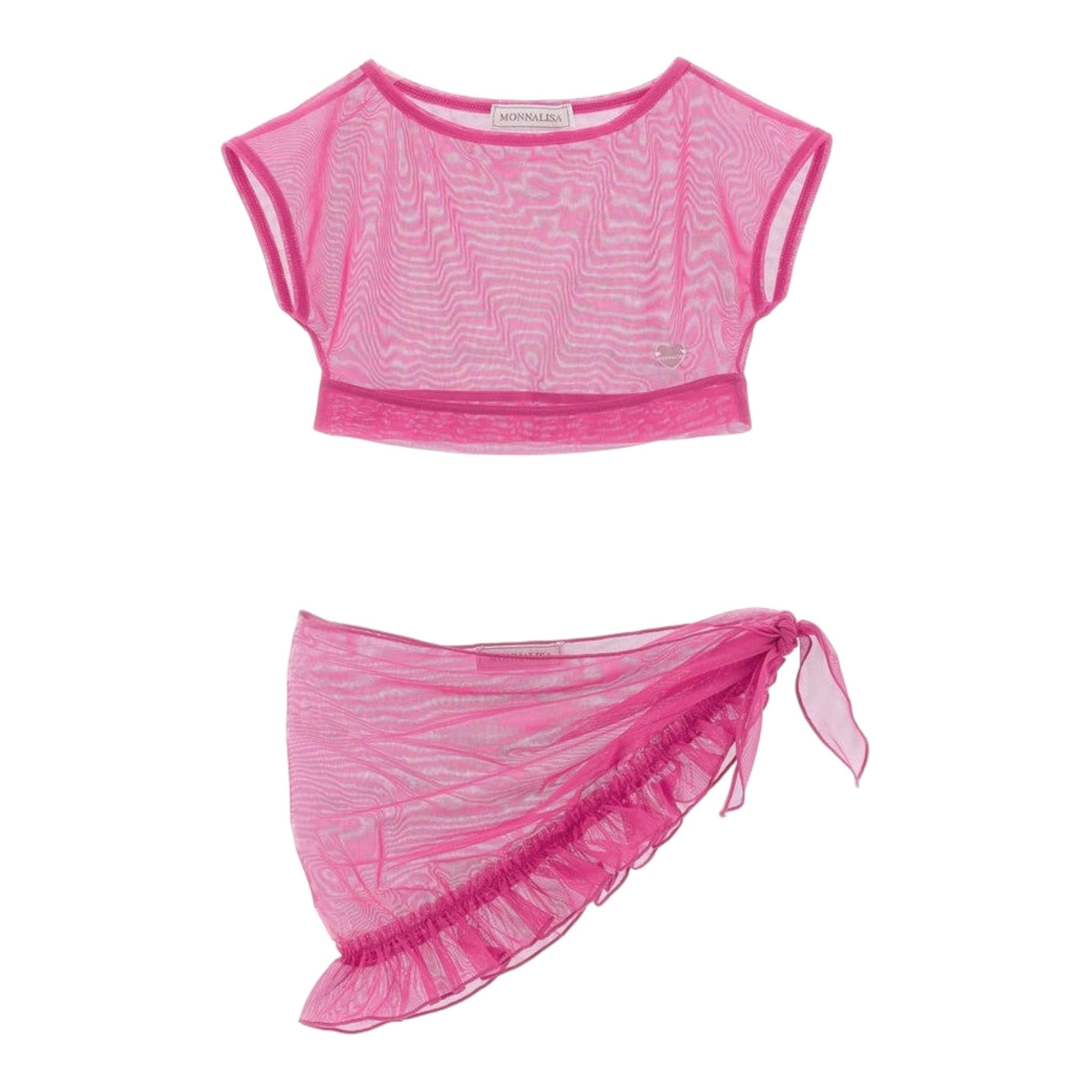 Monnalisa Completo 2 Pezzi T-Shirt-Pareo per Bambina 17E062 FUXIA MONNALISA 