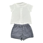 Babidu Completo 2 Pezzi Camicia-Bermuda per Neonato 40405 BIANCO/GRIGIO BABIDU 