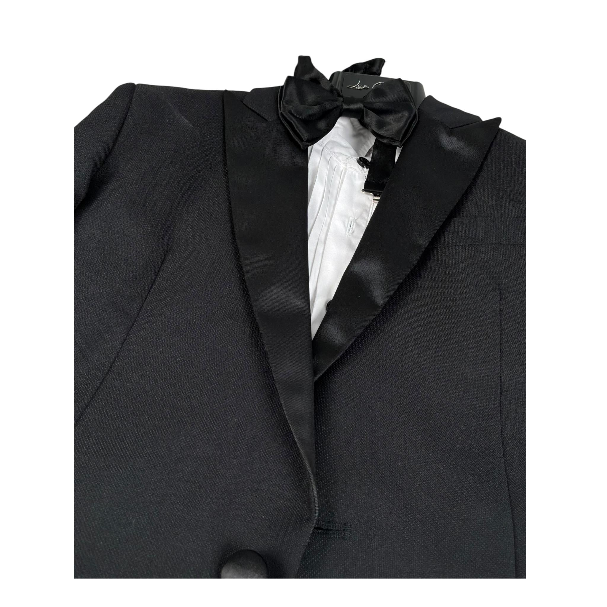 Les Gamins Completo 5 Pezzi Giacca-Gilet-Camicia-Papillon-Pantalone per Bambino CM954060 NERO LES GAMINS 