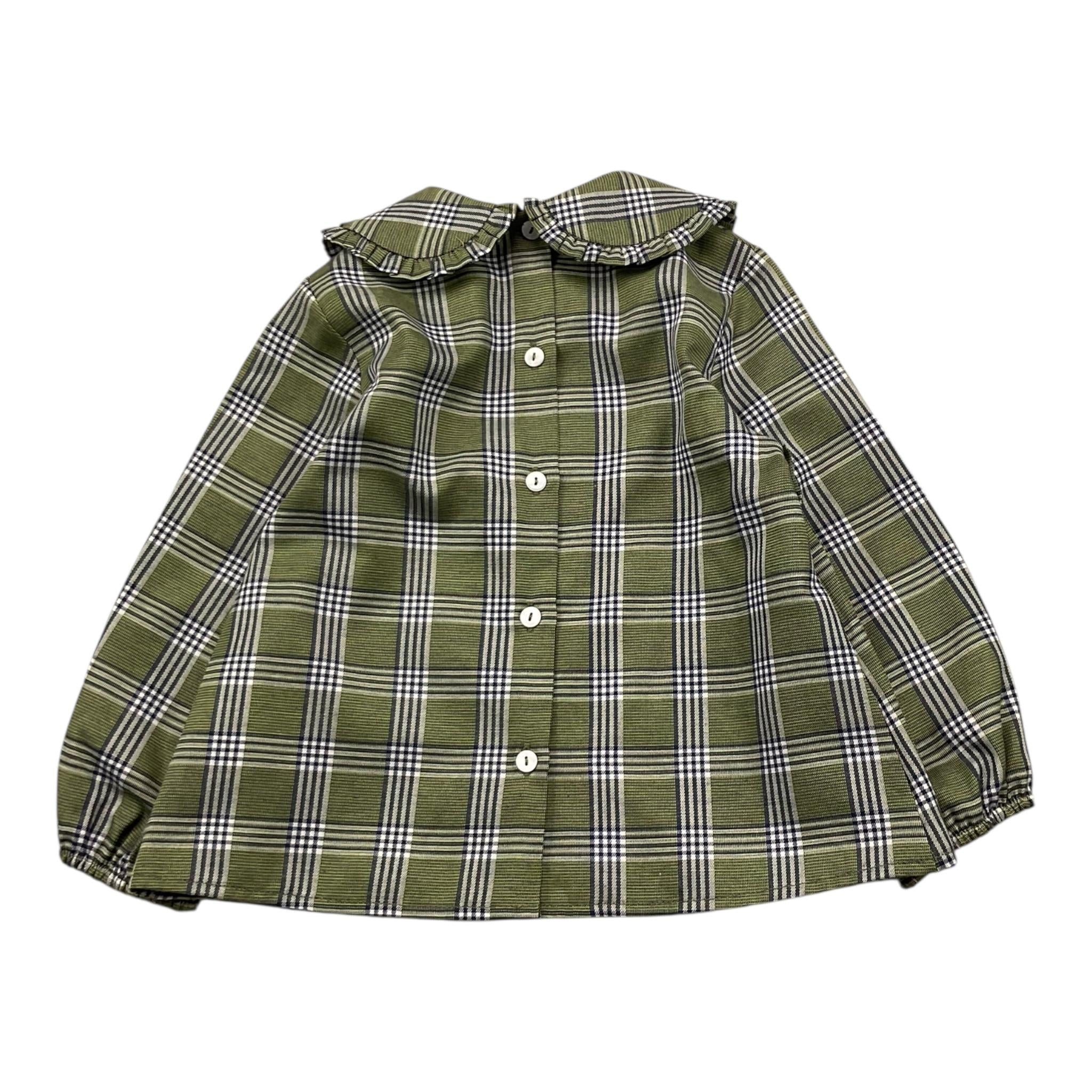 LITTLE BEAR camicia tinta unita con fantasia a righe Verde per Bambina 5241 VERDE LITTLE BEAR 