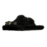 MONNALISA ciabatte tinta unita in peluche Nero per Bambina 8CB016 NERO MONNALISA 