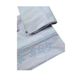 Le Bebe' Lenzuola Set 3 Pezzi Tinta Unita con Stampa per Neonato LBB5299 BIANCO LE BEBE' 