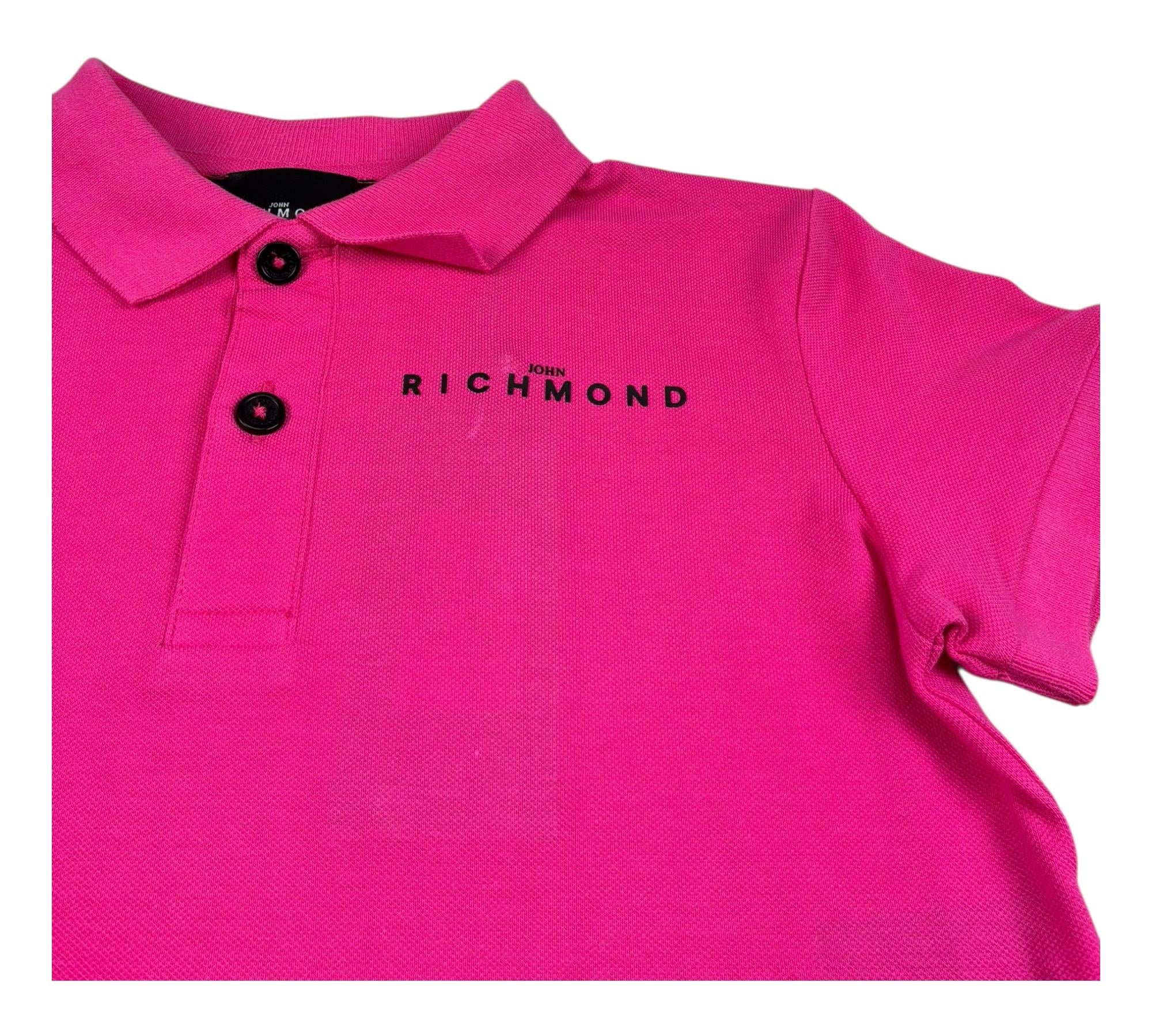 John Richmond Completo 2 Pezzi Polo-Short Bicolore per Bambina RGP26028CE FUXIA/NERO JOHN RICHMOND 