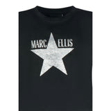 Marc Ellis T-Shirt Girocollo Tinta Unita con Brillantini per Bambina JMJTS16519 NERO MARC ELLIS 