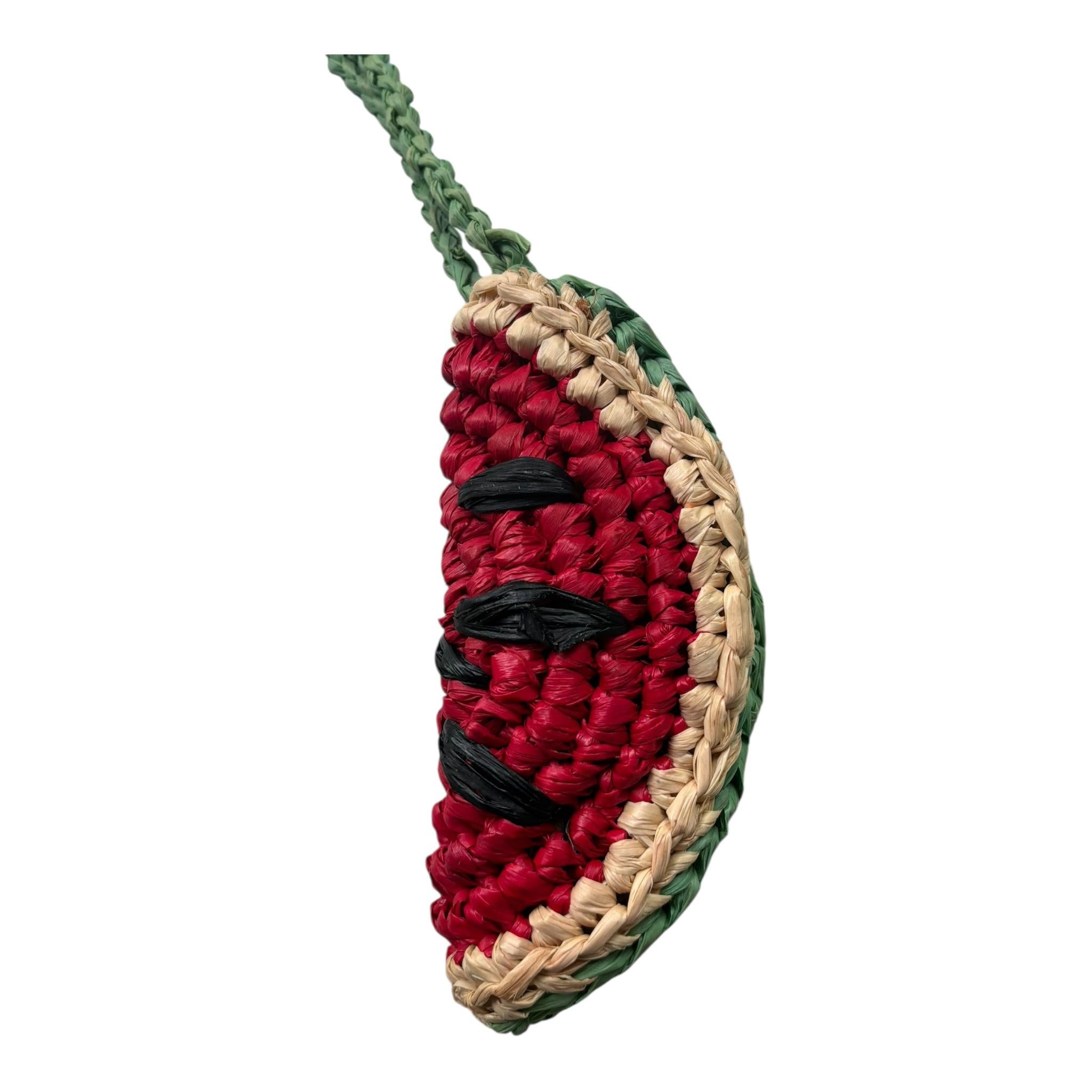 Saint Barth Portachiavi In Paglia con Anguria per Bambina 00204L ROSSO SAINT BARTH 