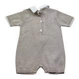 Isabel & Martinez Pagliaccetto Mezza Manica Tinta Unita con Colletto per Neonato IM25N538 BEIGE ISABEL & MARTINEZ 