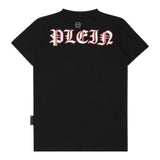 Philipp Plein T-Shirt Girocollo tinta unita con Stampa Nero per Bambino BTK1214 NERO PHILIPP PLEIN 