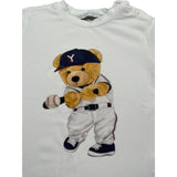 Per Te T-Shirt Girocollo Tinta Unit con Stampa per Bambino 341186J BIANCO PER TE 