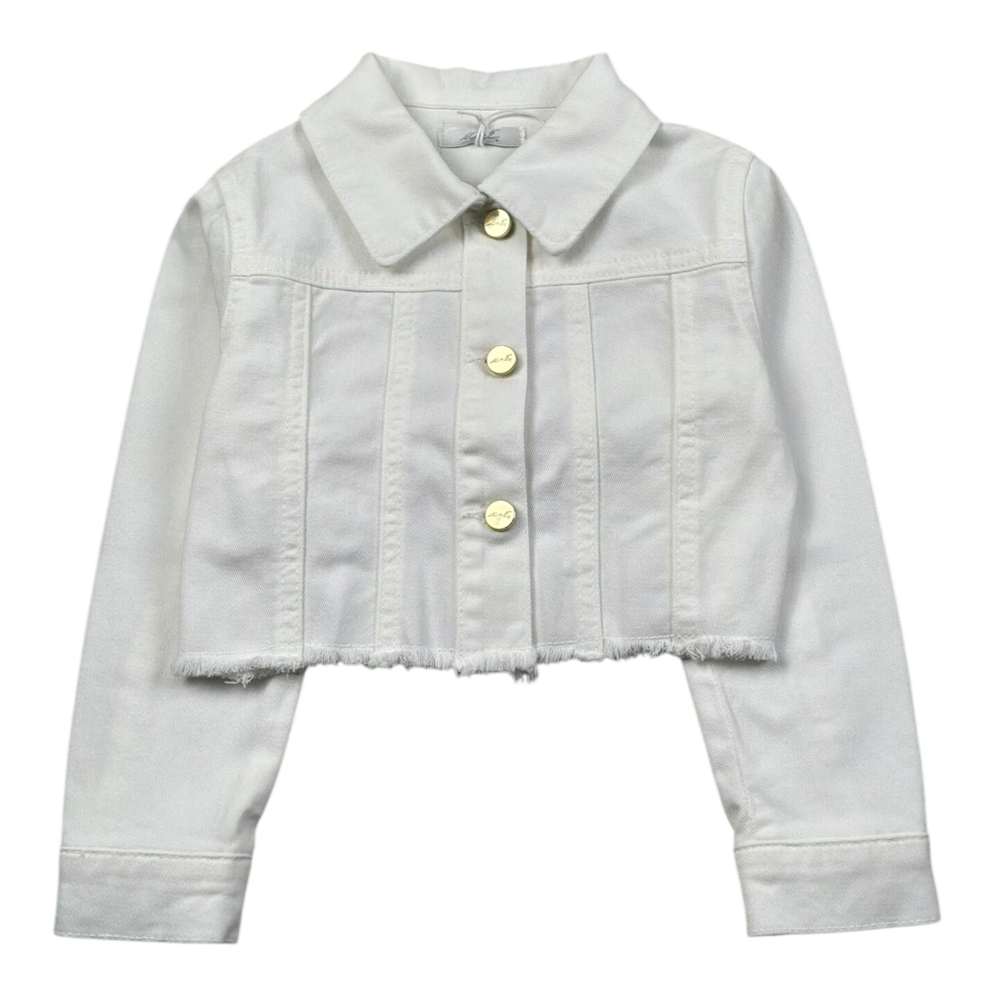 M+E' Giubbino In Denim Tinta Unita per Neonata UE1694N BIANCO M+E' 