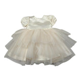 Gugu Gaga Abito Cerimonia tinta unita con Tulle Avorio per Neonata GF6085I AVORIO GUGU GAGA 