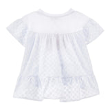 Monnalisa Maxi T-Shirt Girocolo Tinta Unita con Stampa per Neonata 19E625N BIANCO MONNALISA 