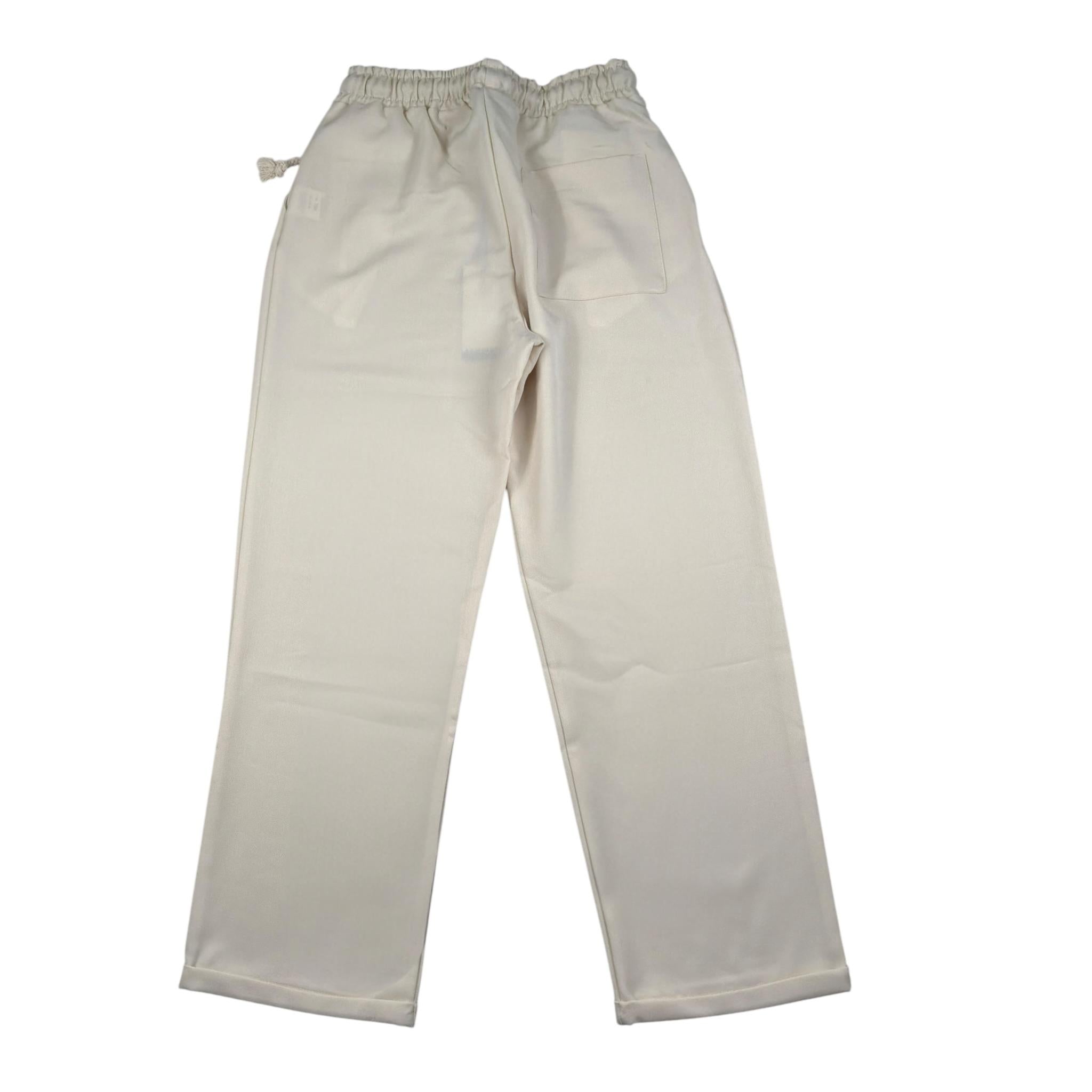 Numbers Pantalone Tinta Unita con Elastico In Vita per Bambino PA120 PANNA NUMBERS 
