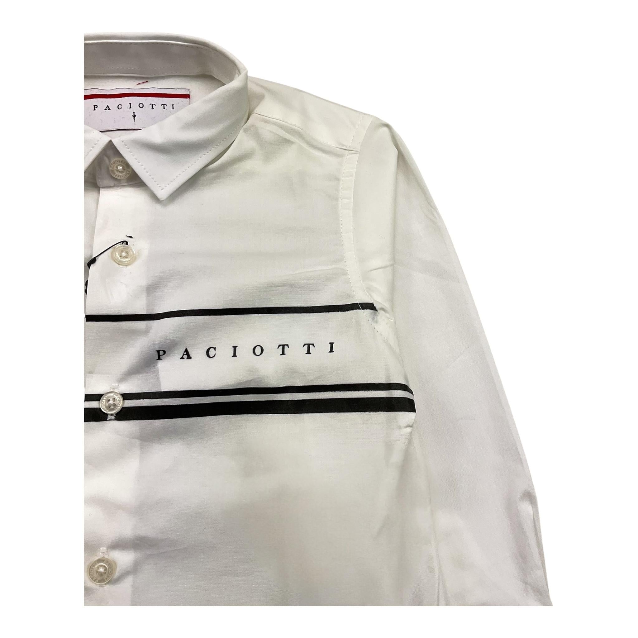 CESARE PACIOTTI camicia manica lunga tinta unita con  logo Bianco per Neonato CMP5351BX BIANCO CESARE PACIOTTI 