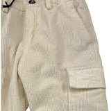 MICHAEL COAL pantalone tinta unita con tasconi a costine Panna per Bambino 3588F24 PANNA MICHAEL COAL 