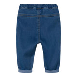 NAME.IT jeans morbido tinta unita con elastico in vita Blu per Neonato 13224499 BLU NAME.IT 