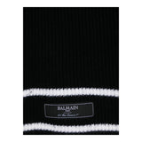 BALMAIN sciarpa tinta unita con stampa logo Nero per Bambino BV0P73 NERO BALMAIN 