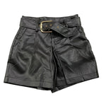 MARC ELLIS short tinta unita in ecopelle Nero per Bambina JMJSO00232 NERO MARC ELLIS 