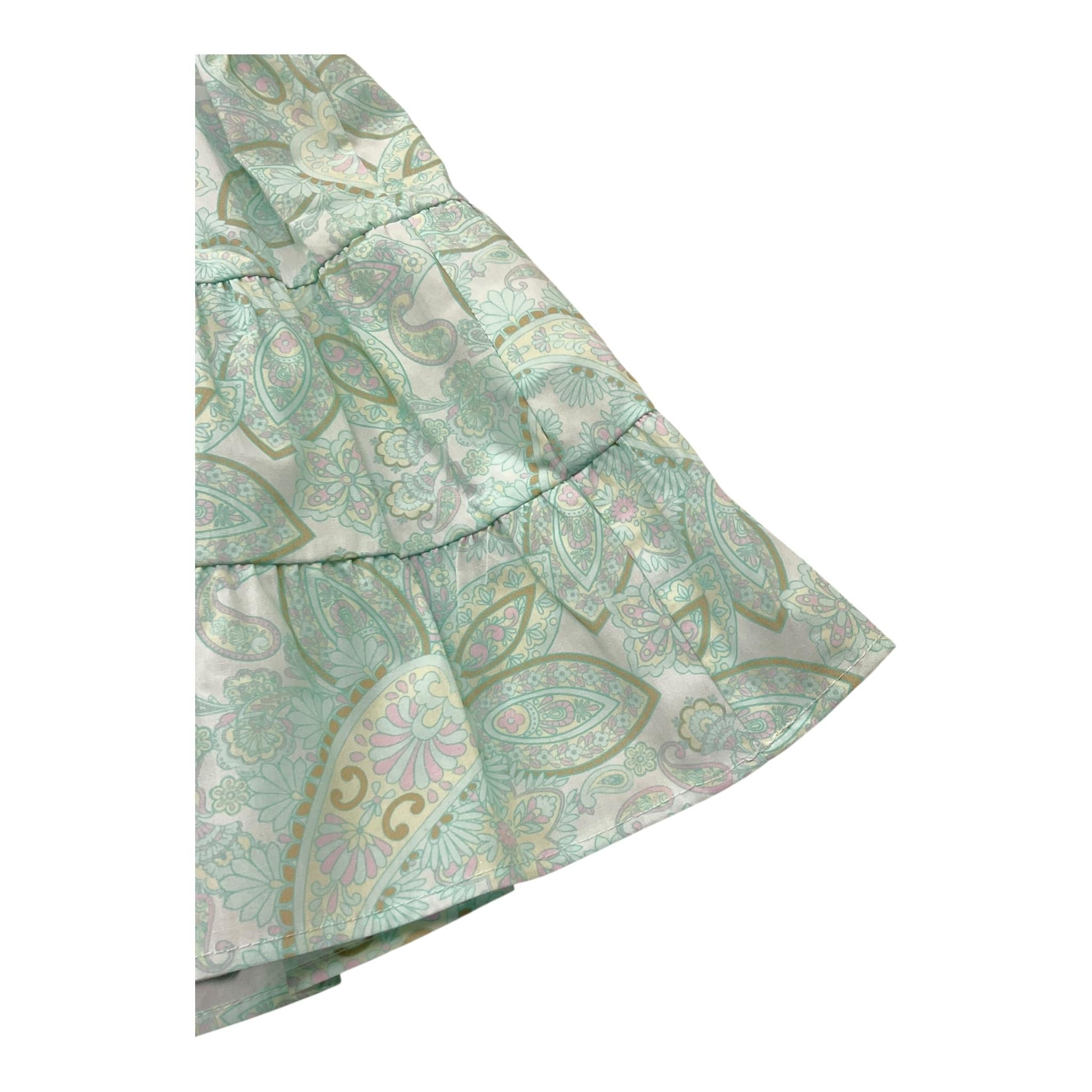 M+E' Abito Tinta Unita con Fantasia per Neonata UE1839N BIANCO M+E' 