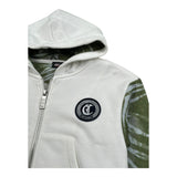 Just Cavalli Felpa con Zip E Cappuccio Tinta Unita con Maniche In Contrasto per Neonato JIP26082FE BIANCO JUST CAVALLI 