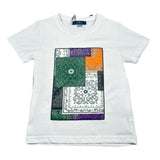 Move T-Shirt Tinta Unita Girocollo con Stampa per Bambino BANDANAPATCH BIANCO MOVE 