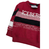 ICEBERG maglia girocollo tinta unita con stampe in contrasto Rosso per Neonato MGICE5301B ROSSO ICEBERG 