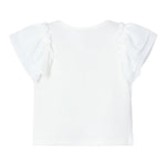 Mayoral T-Shirt Girocollo Tinta Unita con Balze per Bambina 3013 BIANCO MAYORAL 