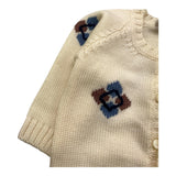 LA STUPENDERIA cardigan tinta unita cn ricami Panna per Neonato WCCR23 PANNA LA STUPENDERIA 