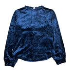 BOBOLI shirt tinta unita in velluto Blu per Bambina 729222 BLU BOBOLI 