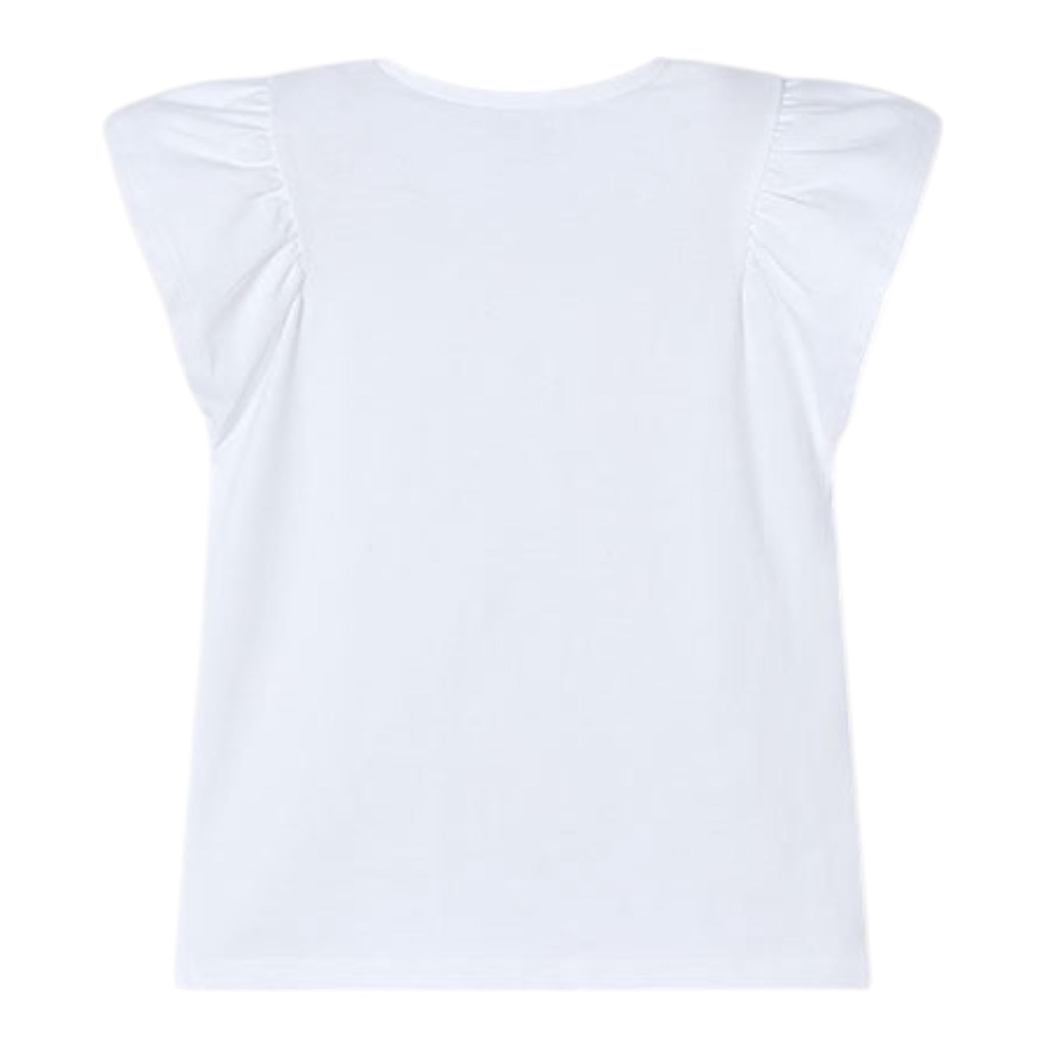 Mayoral T-Shirt Girocollo Tinta Unita con Stampa per Bambina 3002X BIANCO MAYORAL 