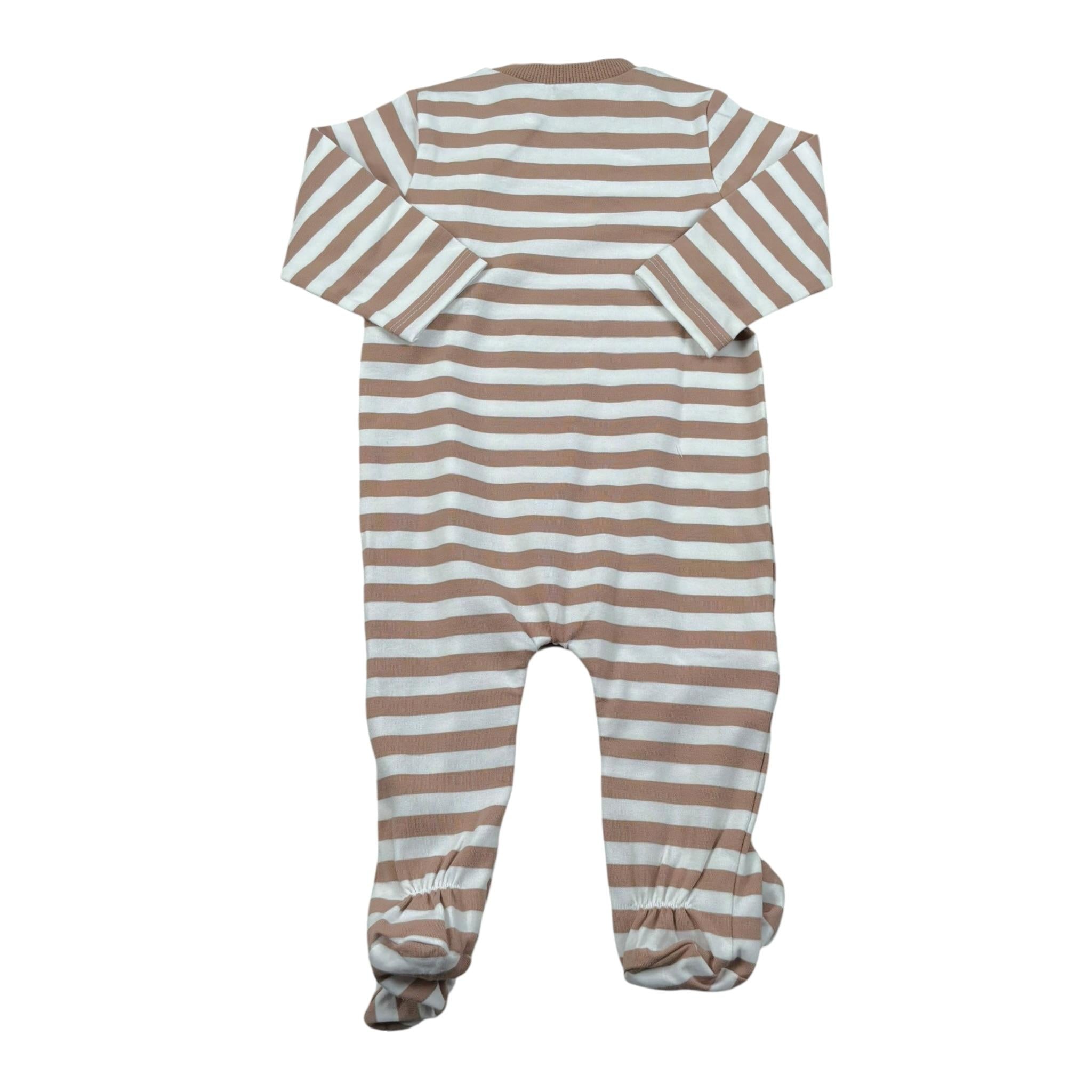 Mayoral Tutina Bicolore con Fantasia A Righe per Neonato 1709XXU BIANCO/BEIGE MAYORAL 