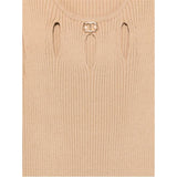 Twinset Abito Tinta Unita Giromanica In Maglia per Bambina 251GJ3410X MARRONE TWINSET 