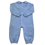 Le Bebe Tutina Manica Lunga Tinta Unita con Colletto per Neonato LBB5306 AZZURRO LE BEBE 