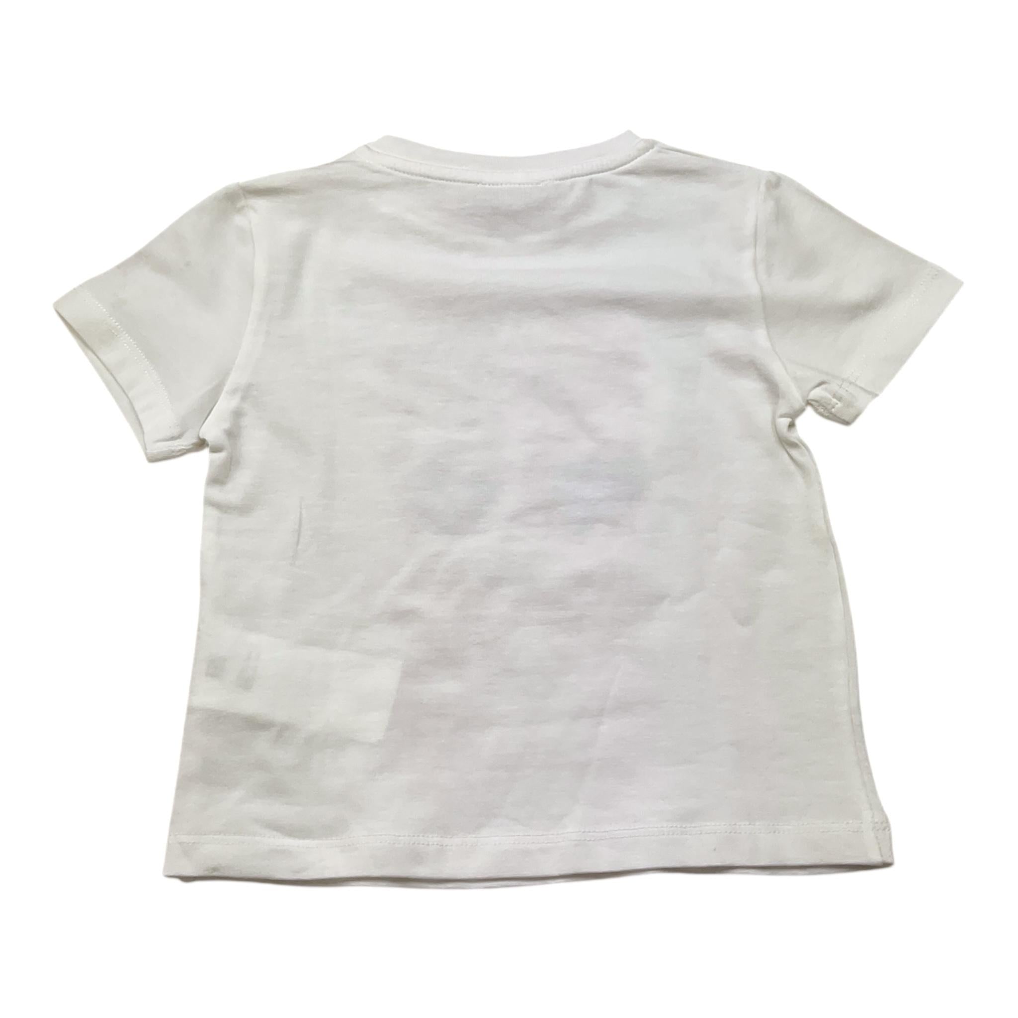 U+È T-Shirt Girocollo Tinta Unita con Stampa per Bambina UE1860 BIANCO U+è 