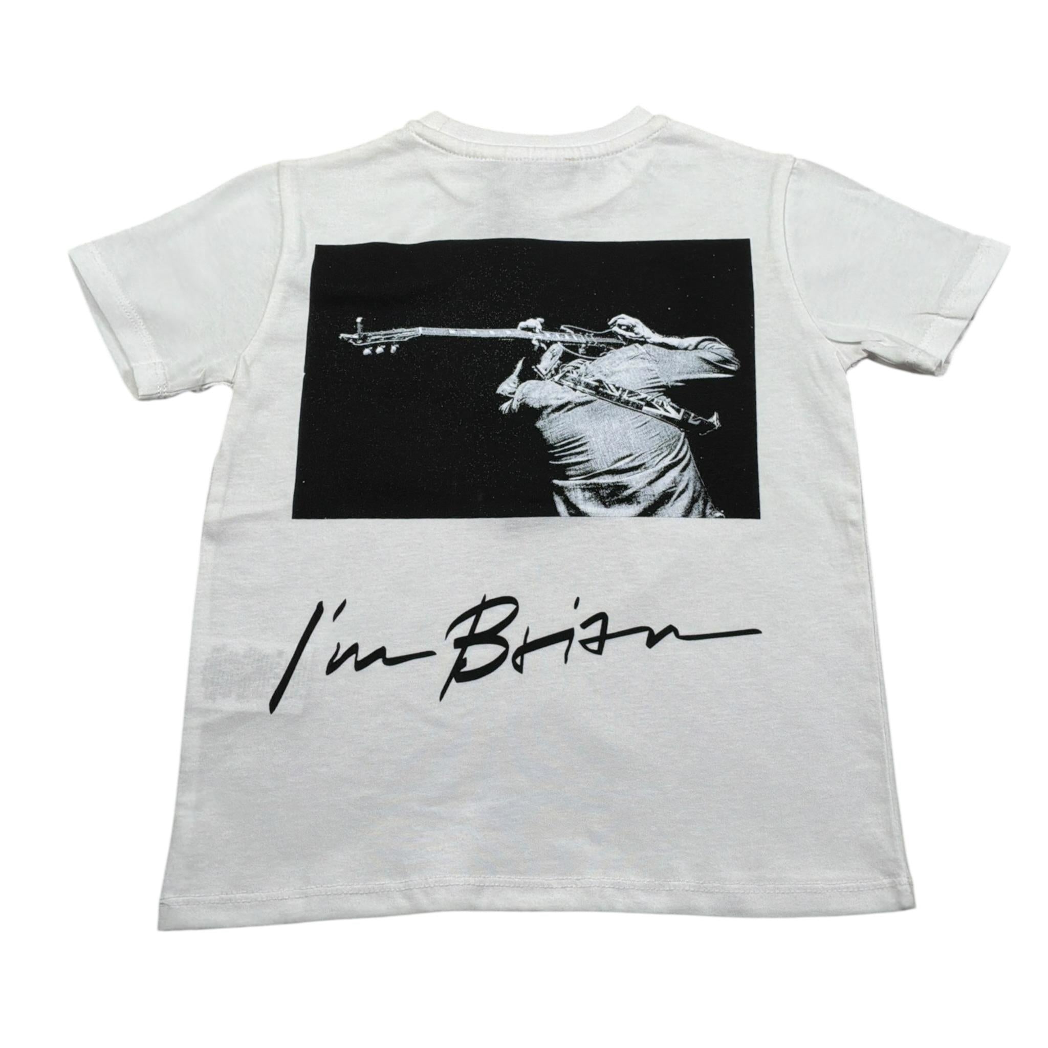 I'M Brian T-Shirt Girocollo tinta unita con Stampa Bianco per Neonato TS1205J BIANCO I'M BRIAN 