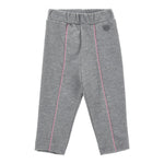 MONNALISA leggins tinta unita con profili in contrasto Grigio per Neonata 37D405 GRIGIO MONNALISA 