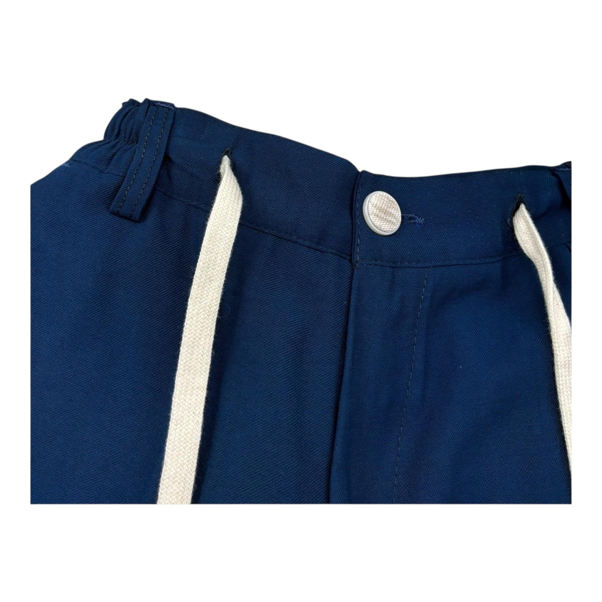 Emanuel Pris Bermuda Tinta Unita con Elastico In Vita per Bambino EMB5120R BLU EMANUEL PRIS 