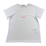 Replay T-Shirt Girocollo Tinta Unita con Stampa per Bambina SG7479 BIANCO REPLAY 