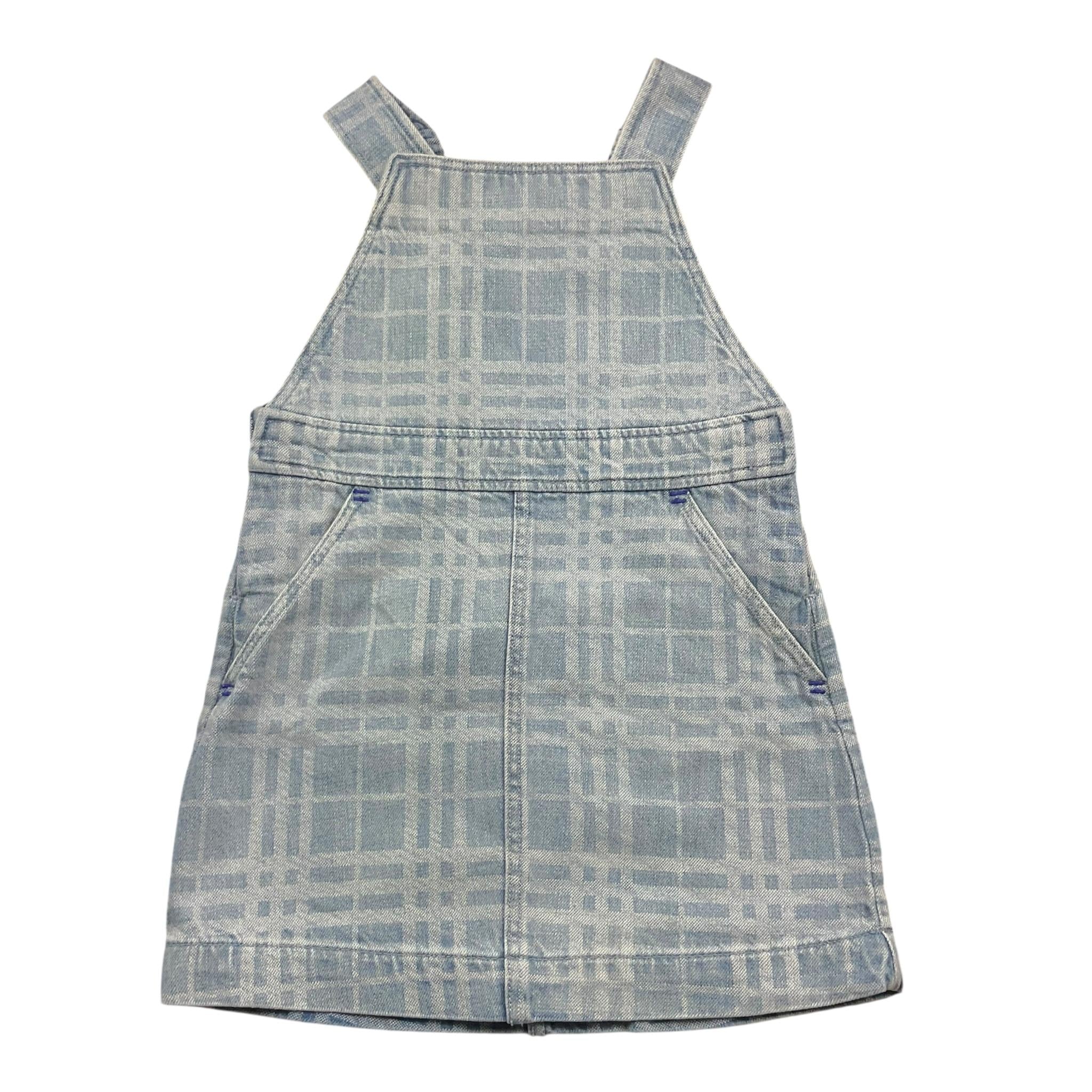 Burberry Abito In Denim Tinta Unita con Fantasia per Bambina 8072981 AZZURRO BURBERRY 