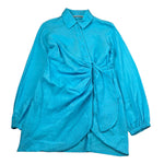 Msgm Abito Tinta Unita con Bottoni per Bambina S5MSJGDR147 AZZURRO MSGM 