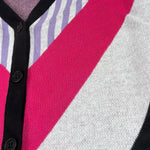 John Richmond Cardigan Tricolore con Stampa E Bottoni per Bambina RGP26135CD NERO JOHN RICHMOND 