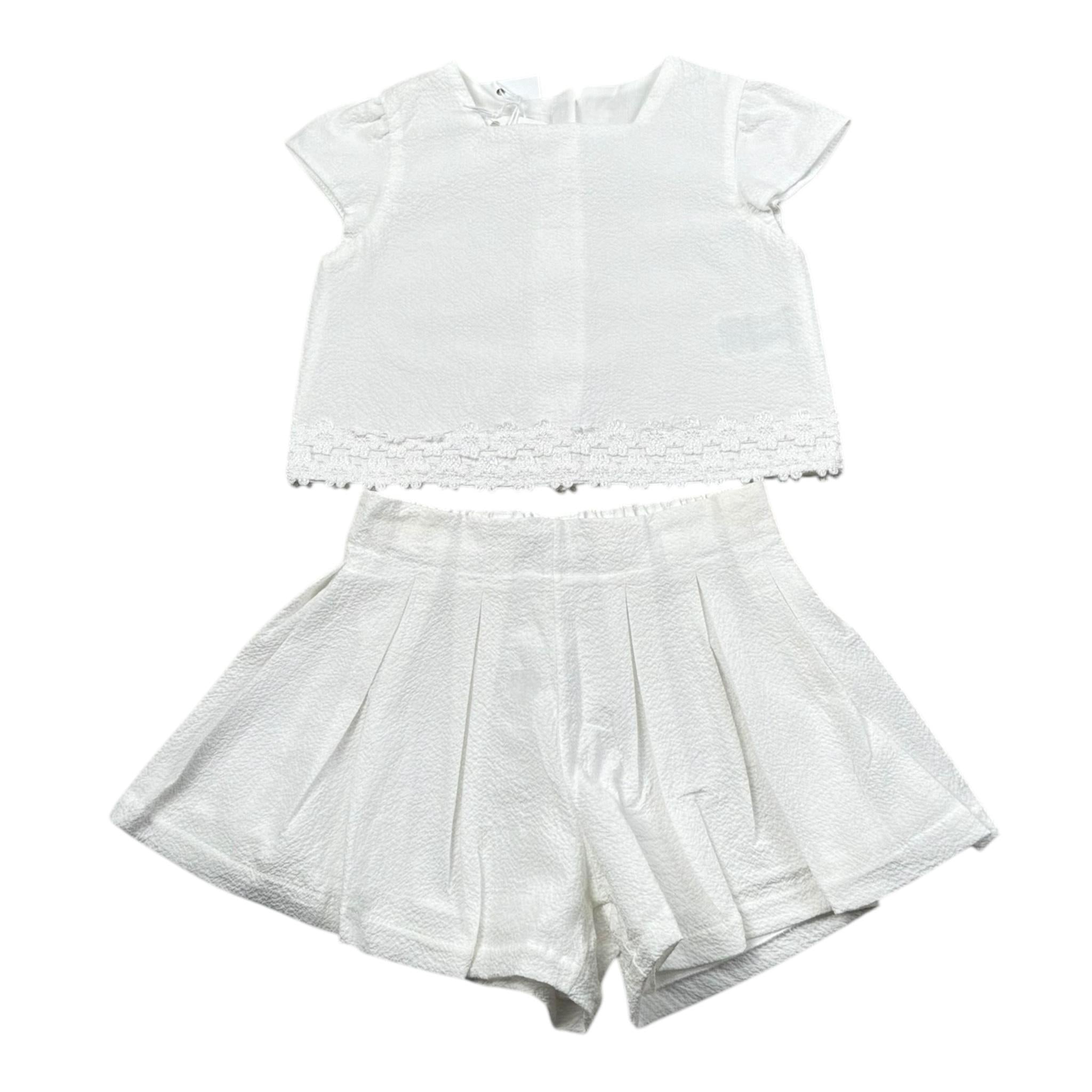 Lalalu' Completo 2 Pezzi T-Shirt-Shorts per Neonata CCTL11P BIANCO LALALU' 