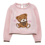 MONNALISA maglia girocollo tinta unita con ricamo orso Rosa per Neonata 39B614 ROSA MONNALISA 