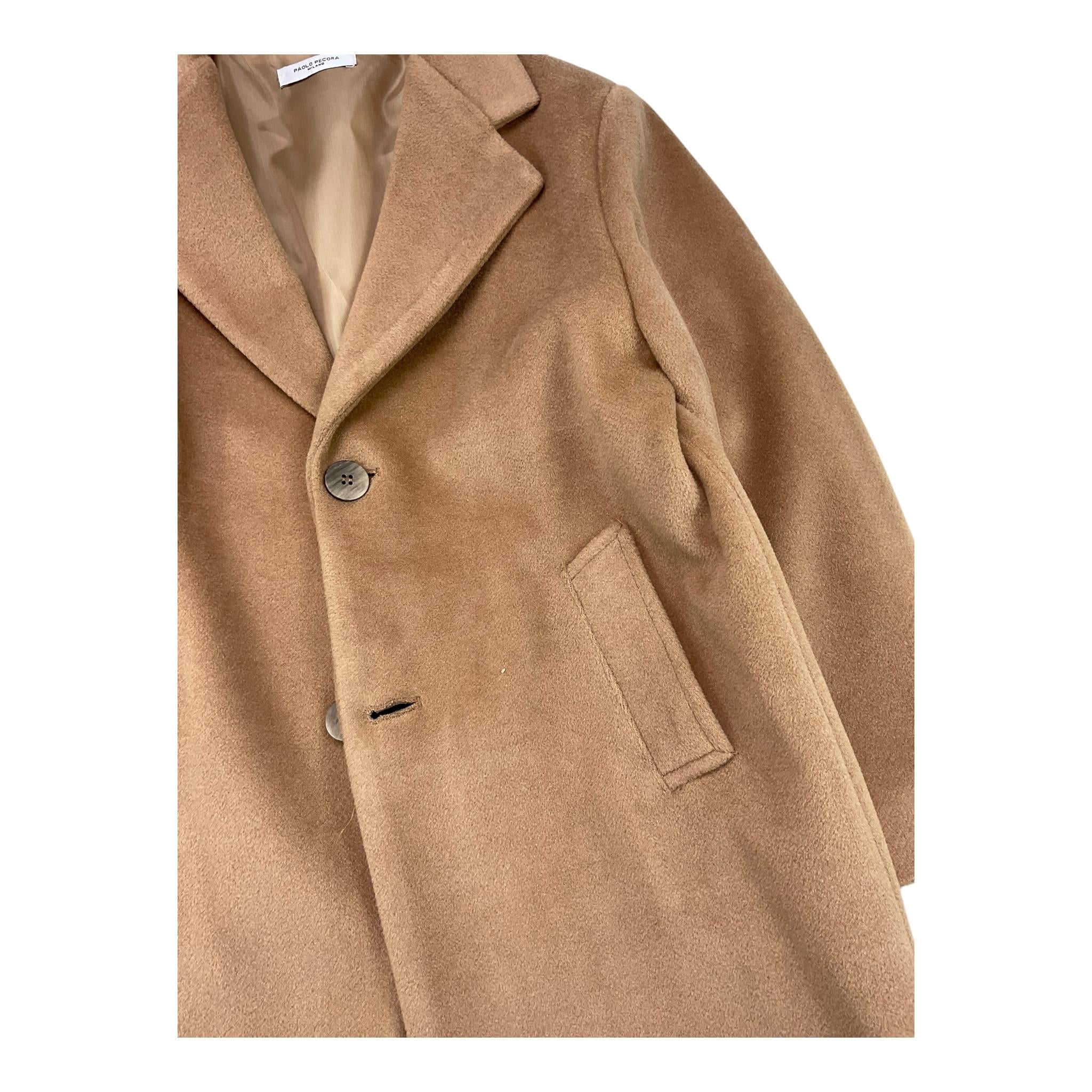 PAOLO PECORA cappotto tinta unita con bottoni Cammello per Bambino PP4145 CAMMELLO PAOLO PECORA 