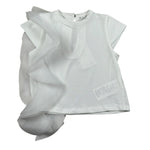 M+E' T-Shirt Girocollo tinta unita con Tulle Bianco per Neonata UE1768NX BIANCO M+E' 