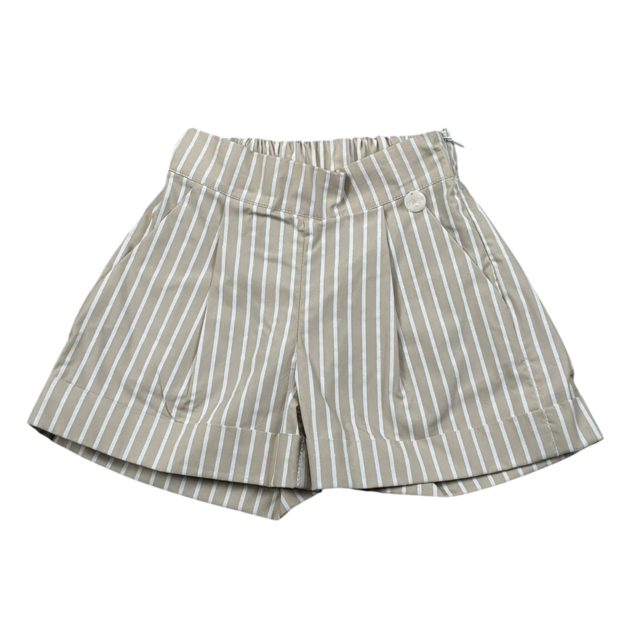 Le Bebe Short Tinta Unita Fantasia A Righe per Neonata LBG5823 BEIGE LE BEBE 