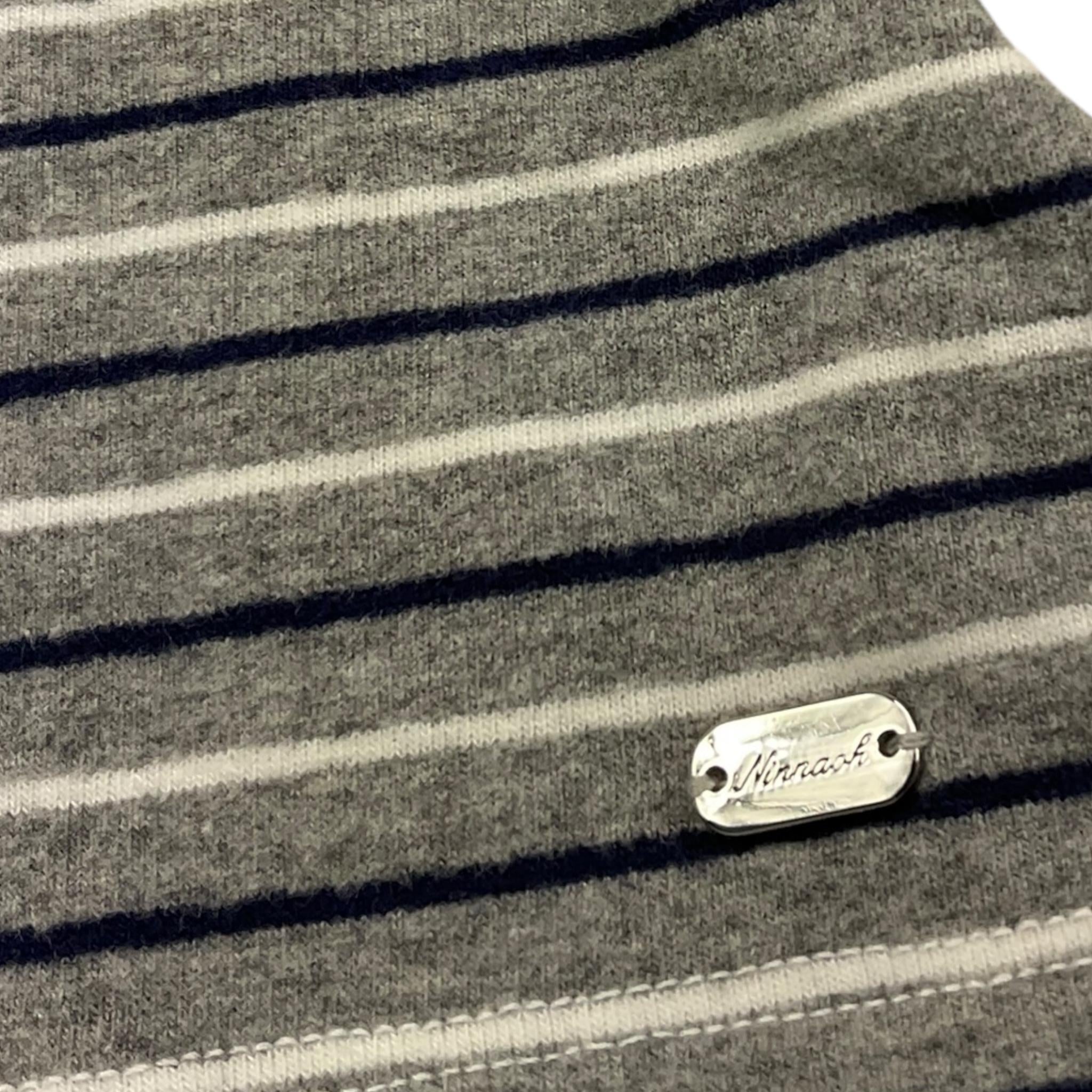 NINNAOH cappello tinta unita con fantasia a righe Grigio per Neonato I22207 GRIGIO NINNAOH 