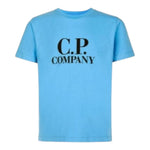 C.P. Company T-Shirt Girocollo tinta unita con Stampa Turchese per Bambino CUM006 TURCHESE C.P. COMPANY 