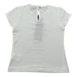 J.O. Milano T-Shirt Girocollo Tinta Unita con Stampa per Neonata 576O1 BIANCO J.O. MILANO 